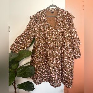 Who What Wear ruffled prairie dress. Cottage core floral pattern. Size 3x.